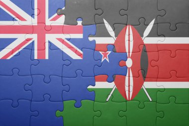 kenya ve Yeni Zelanda ulusal bayrak ile bulmaca
