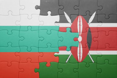 kenya ve Bulgaristan Ulusal bayrak ile bulmaca.