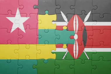 kenya ve togo ulusal bayrak ile bulmaca.
