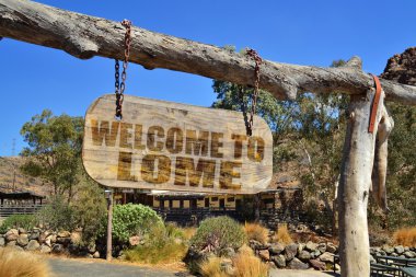 eski vintage ahşap tabela metin 