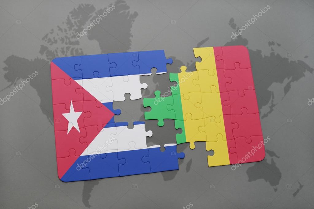 Flags of Cuba and Mali.