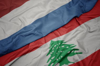 Lübnan bayrağı ve Lüksemburg bayrağı sallıyordu. makro
