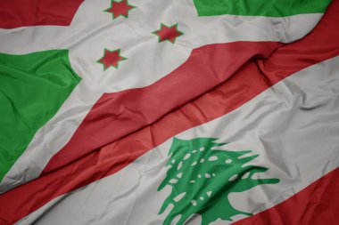 Lübnan bayrağı ve burundi bayrağı sallıyordu. makro