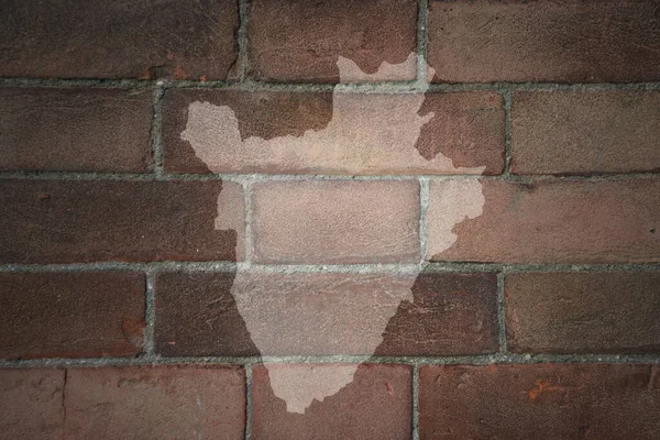 Пофарбована Карта Бурунді Старій Цегляній Стіні — стокове фото