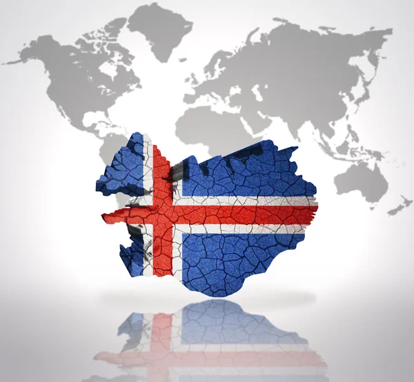 Kaart van IJsland — Stockfoto