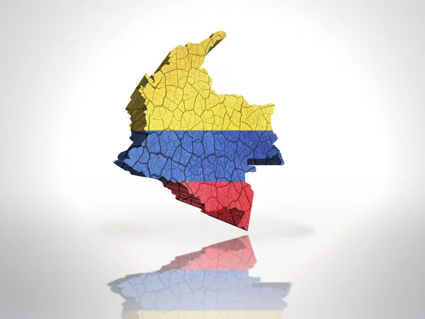 Χάρτης της Κολομβίας — Φωτογραφία Αρχείου