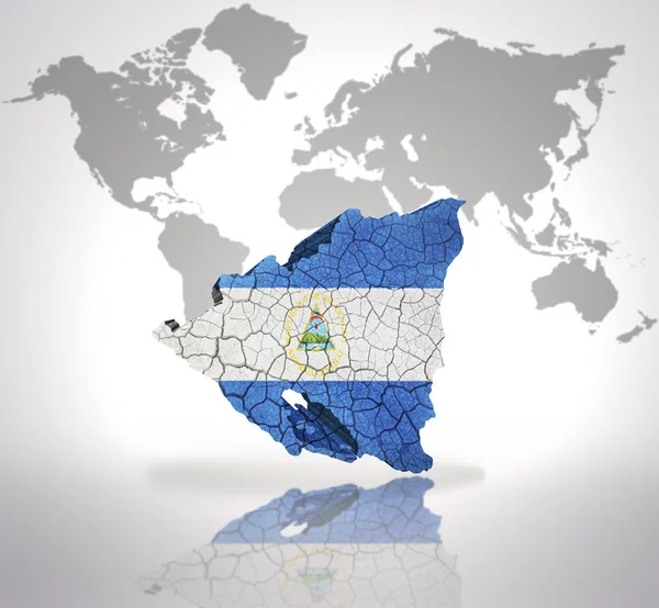 Map of Nicaragua — Stock Photo, Image