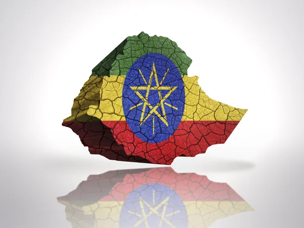 Mapa z Etiopii — Zdjęcie stockowe