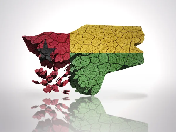 기니 비사우의 지도 — 스톡 사진