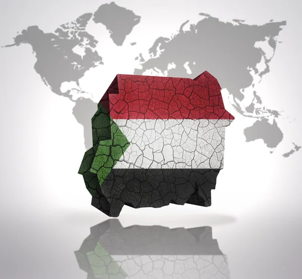 El mapa de sudan —  Fotos de Stock