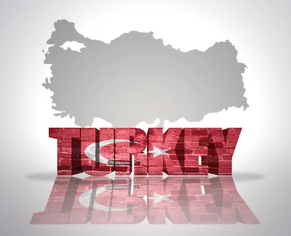 Word Turquie sur un fond de carte — Photo