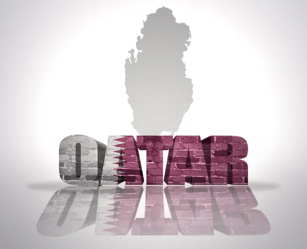 Word Qatar на карте — стоковое фото