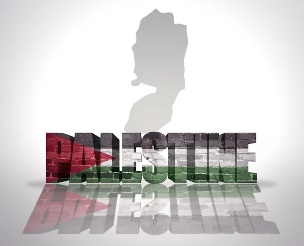 Word Palestine on a map background — Stock Photo, Image