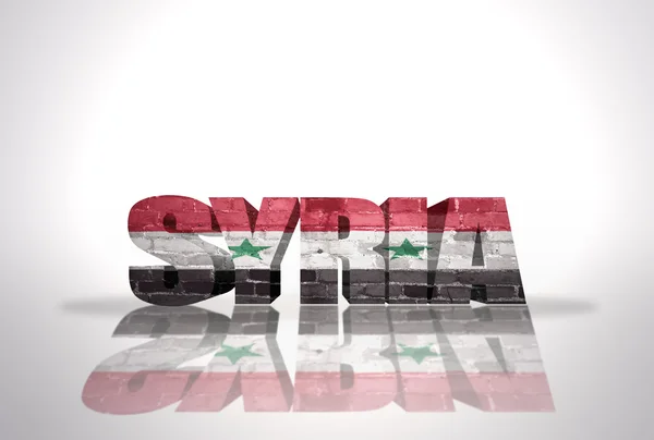 Mot Syrie sur le fond blanc — Photo