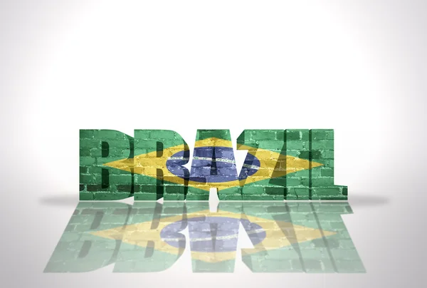 Wort Brasilien auf weißem Hintergrund — Stockfoto