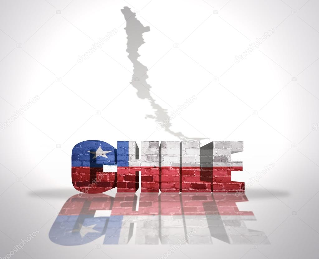 Word Chile on a map background — Stock Photo © Ruletkka 59046607