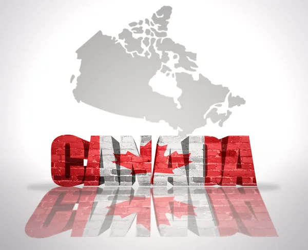 Ordet Kanada på karta bakgrund — Stockfoto