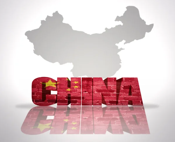 マップ背景に単語中国 — ストック写真