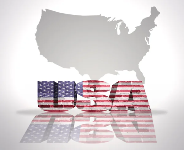 Word USA en un fondo de mapa — Foto de Stock