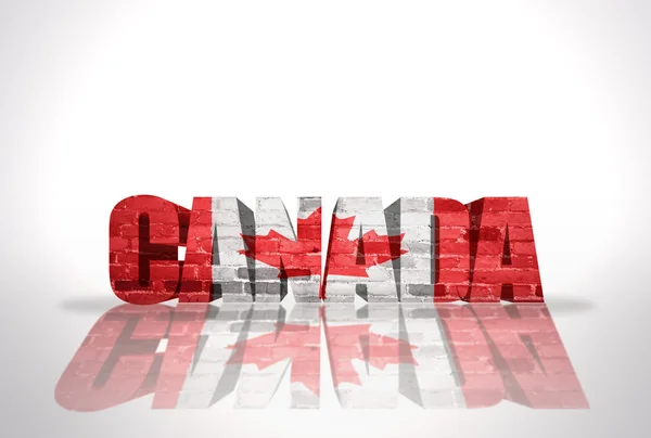 Ordet Kanada på den vita bakgrunden — Stockfoto