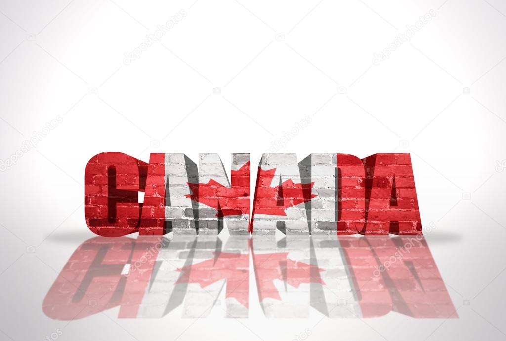 Word Canada on the white background