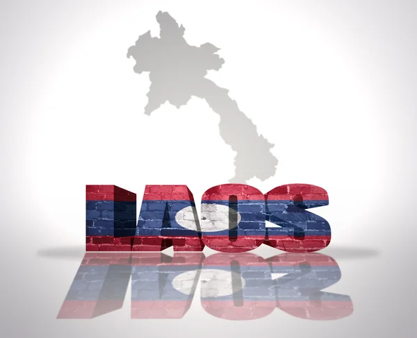 Laos słowo na tle mapy — Zdjęcie stockowe