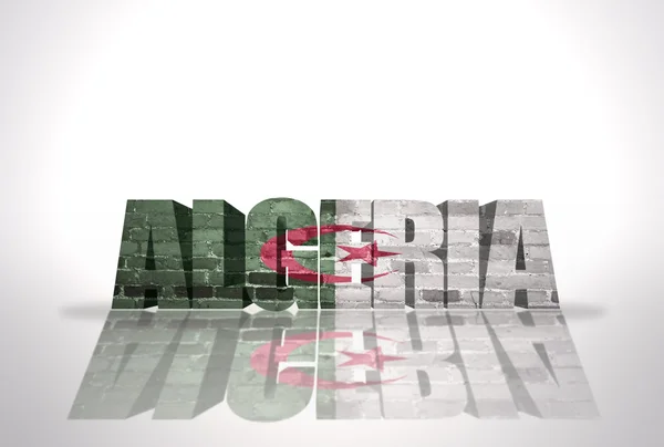 Word Algeria pe fundal alb — Fotografie, imagine de stoc