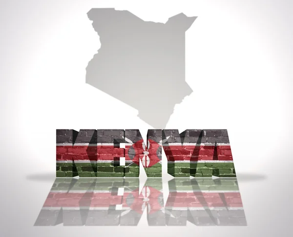 Word Kenya en un mapa de fondo — Foto de Stock