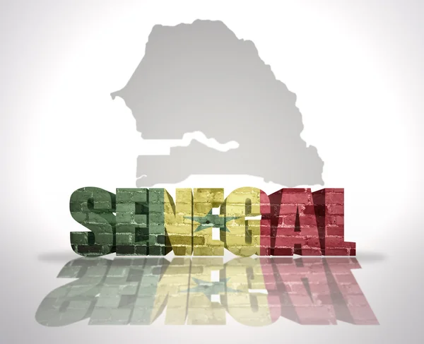 Word Senegal on a map background — Stock Photo, Image