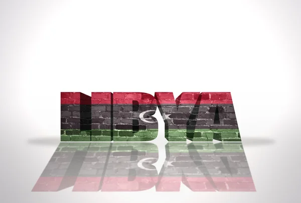 Wort libya auf weißem Hintergrund — Stockfoto
