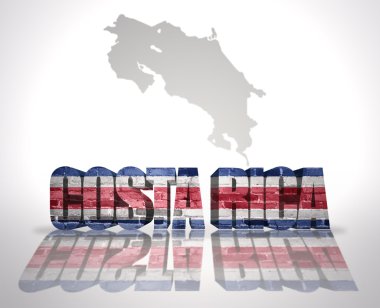 Word Costa Rica on a map background clipart