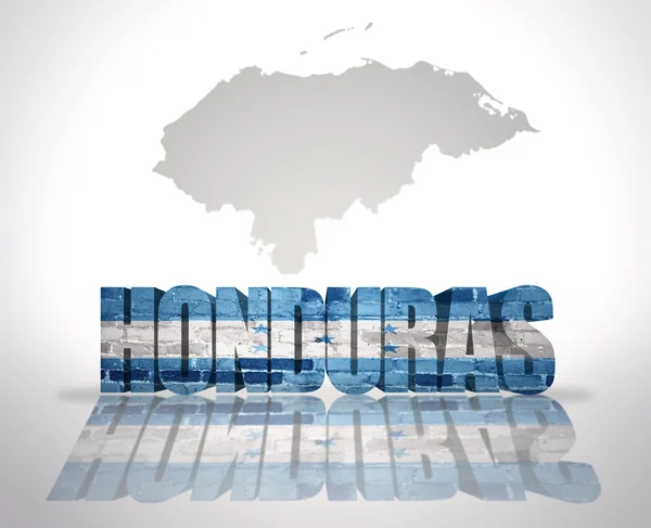 Honduras słowo na tle mapy — Zdjęcie stockowe