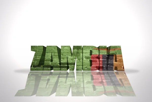 Word Zambia op de witte achtergrond — Stockfoto