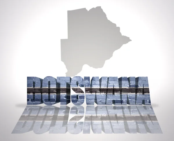 Word Botswana on a map background — Stock Photo, Image