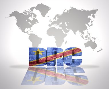 Word Drc dünya harita arka plan üzerinde