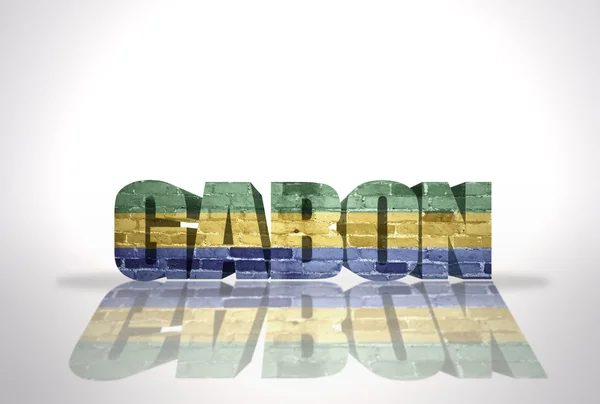Gabon słowo na białym tle — Zdjęcie stockowe