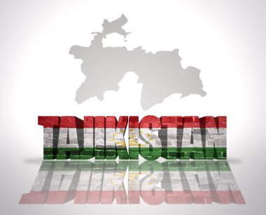 Word Tacikistan harita arka plan üzerinde