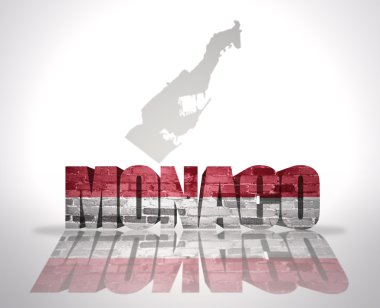 Word Monaco bir harita arka planda