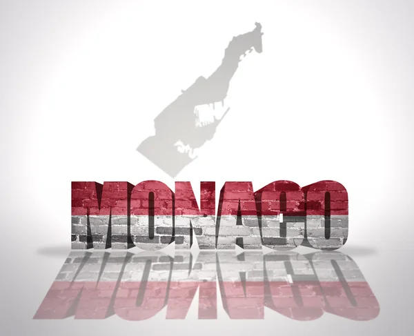 Word Monaco na tle mapy — Zdjęcie stockowe