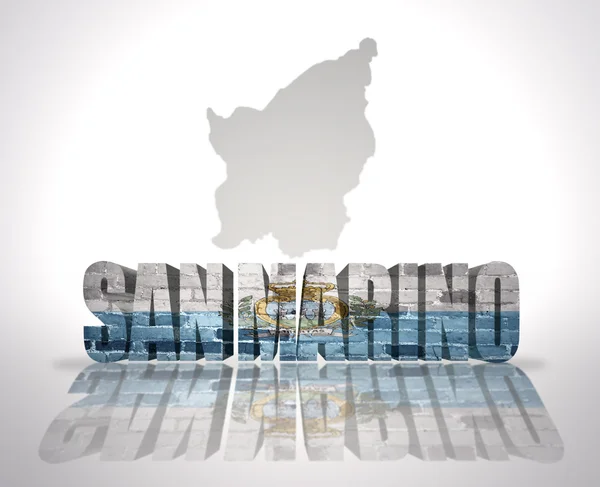 Word San Marino on a map background — Stock Photo, Image