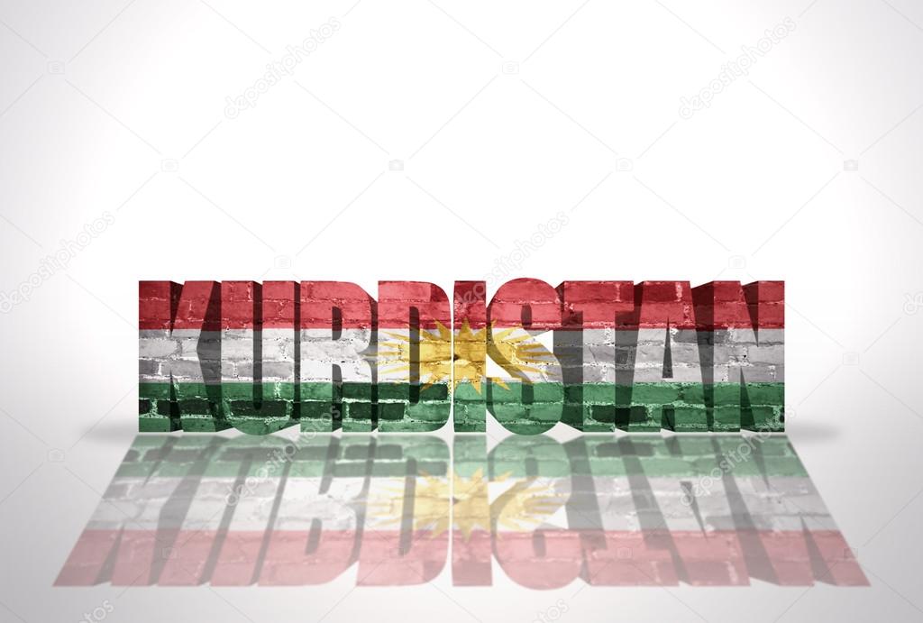 Word Kurdistan on the white background