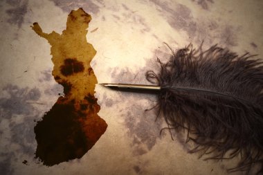 Vintage Finlandiya Haritası