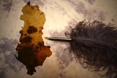 Vintage Arnavutluk Haritası