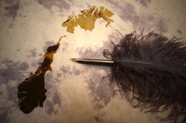 Vintage Norveç Haritası