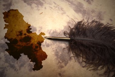 Vintage Sırbistan harita