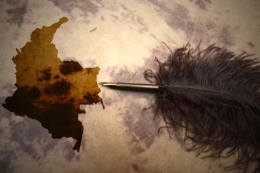 Vintage Kolombiya Haritası