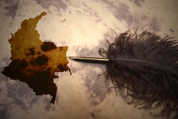 Vintage Kolombiya Haritası