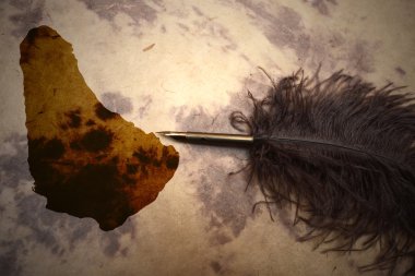 Vintage Barbados Haritası