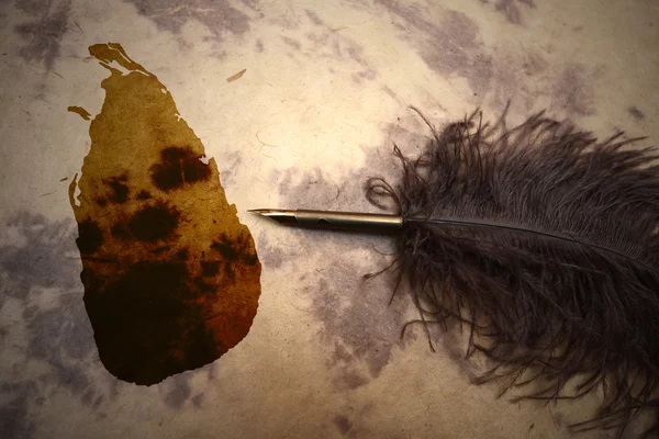 Vintage Sri Lanka Haritası 