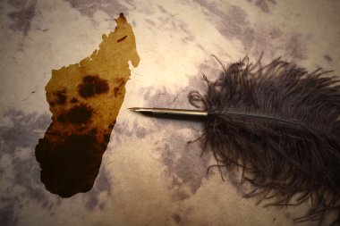 Vintage Madagaskar Haritası